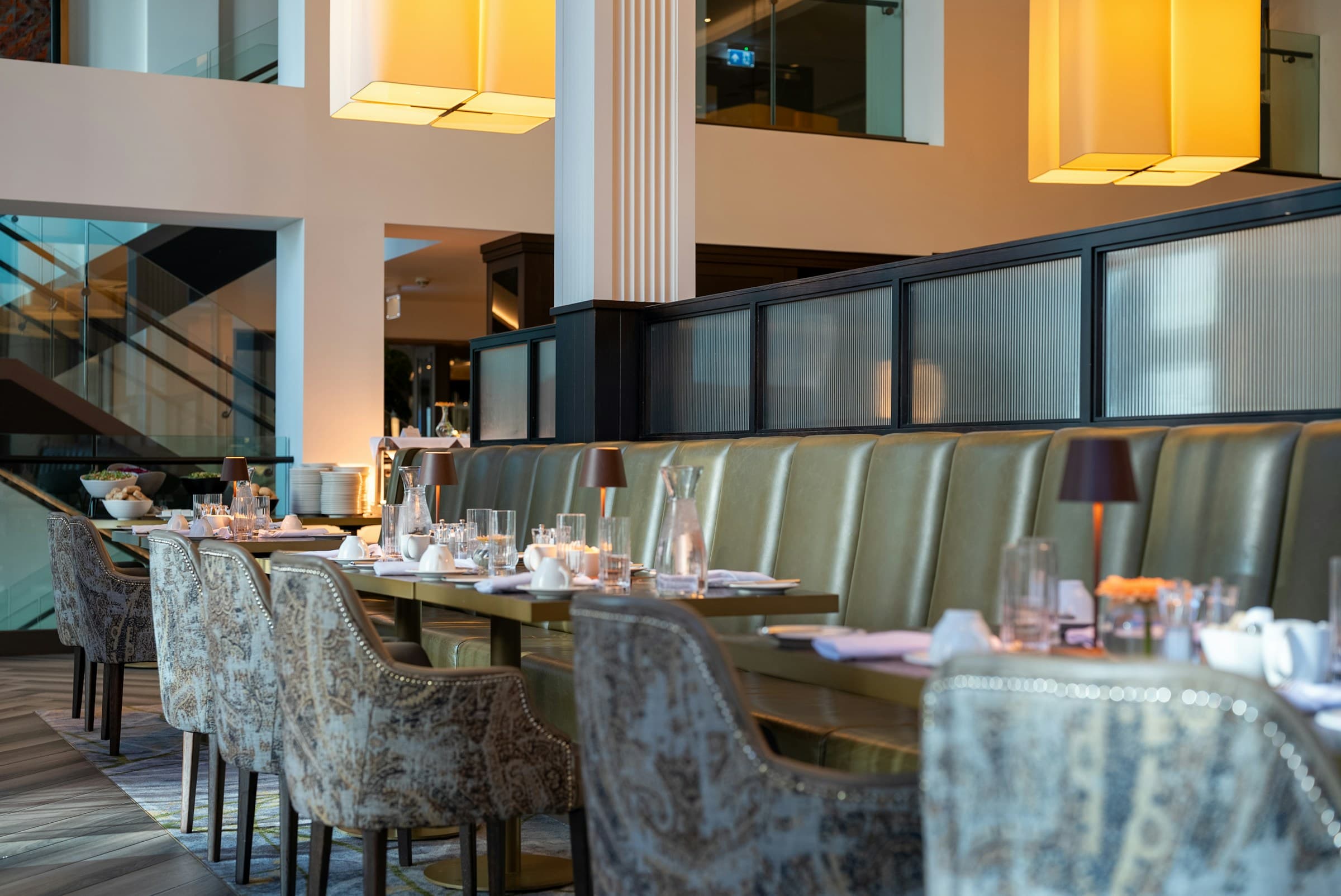 The dining room from the entrance at brunch