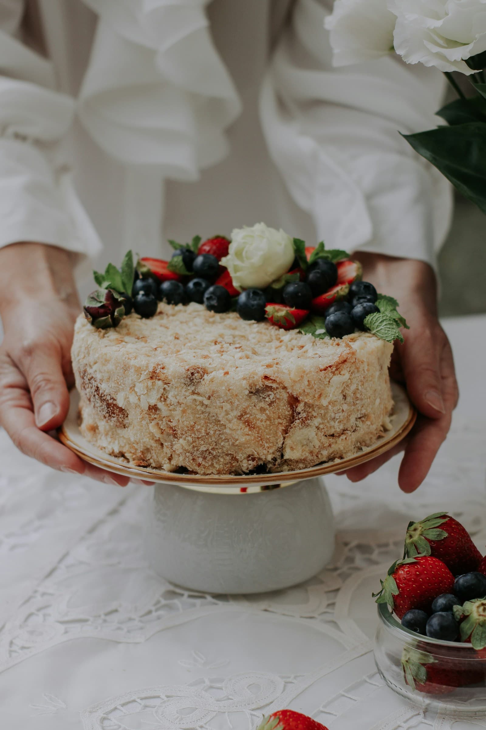 Sofia Adler with the olive-oil cake